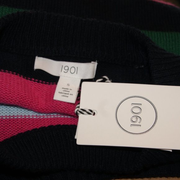 1901 Striped Side Button Pullover Sweater sz S NEW - Picture 9 of 15